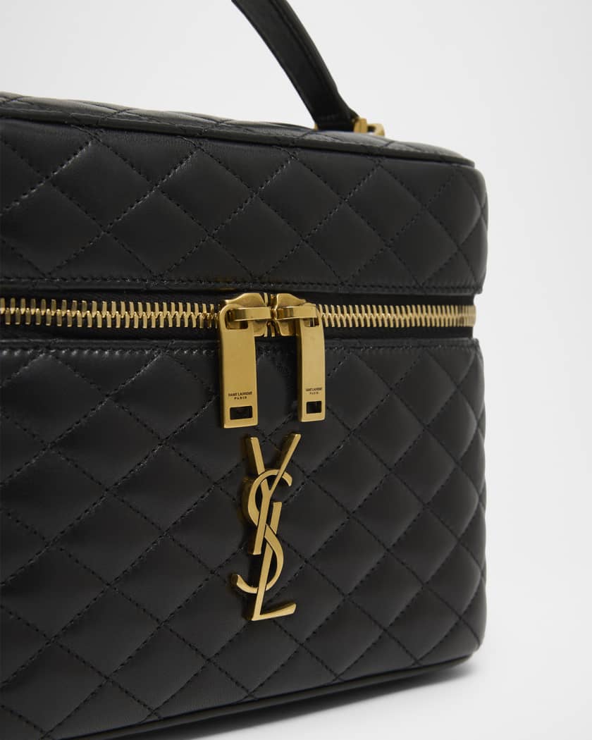 Gaby Large YSL Vanity Bag in Quilted Leather