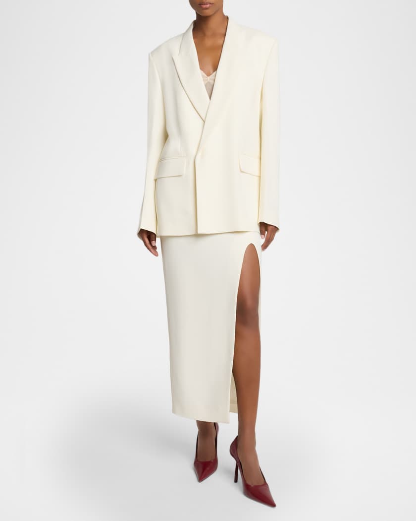 Double-Breasted Skirt Suit | Neiman Marcus