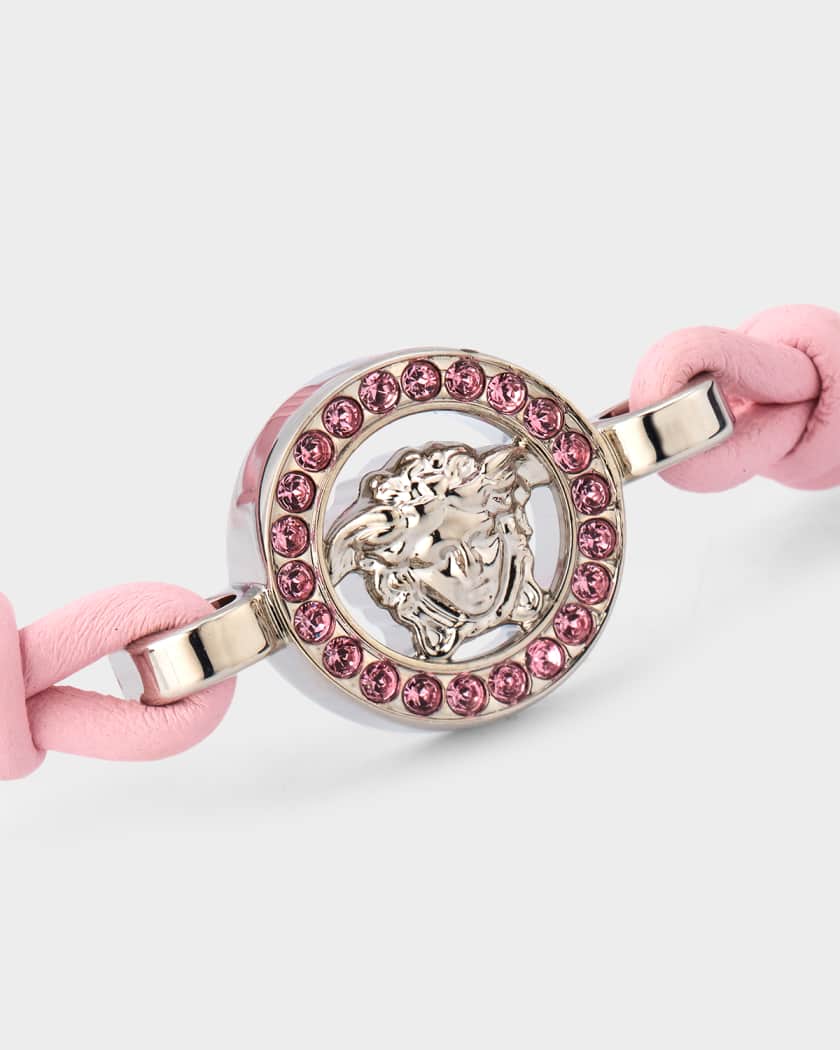 Versace ブレスレット メデューサ Versace Leather, Metal & Strass Medusa Bracelet | Neiman Marcus