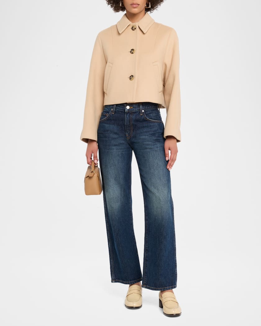 Marni Single-Breasted Wool Cropped Jacket | Neiman Marcus