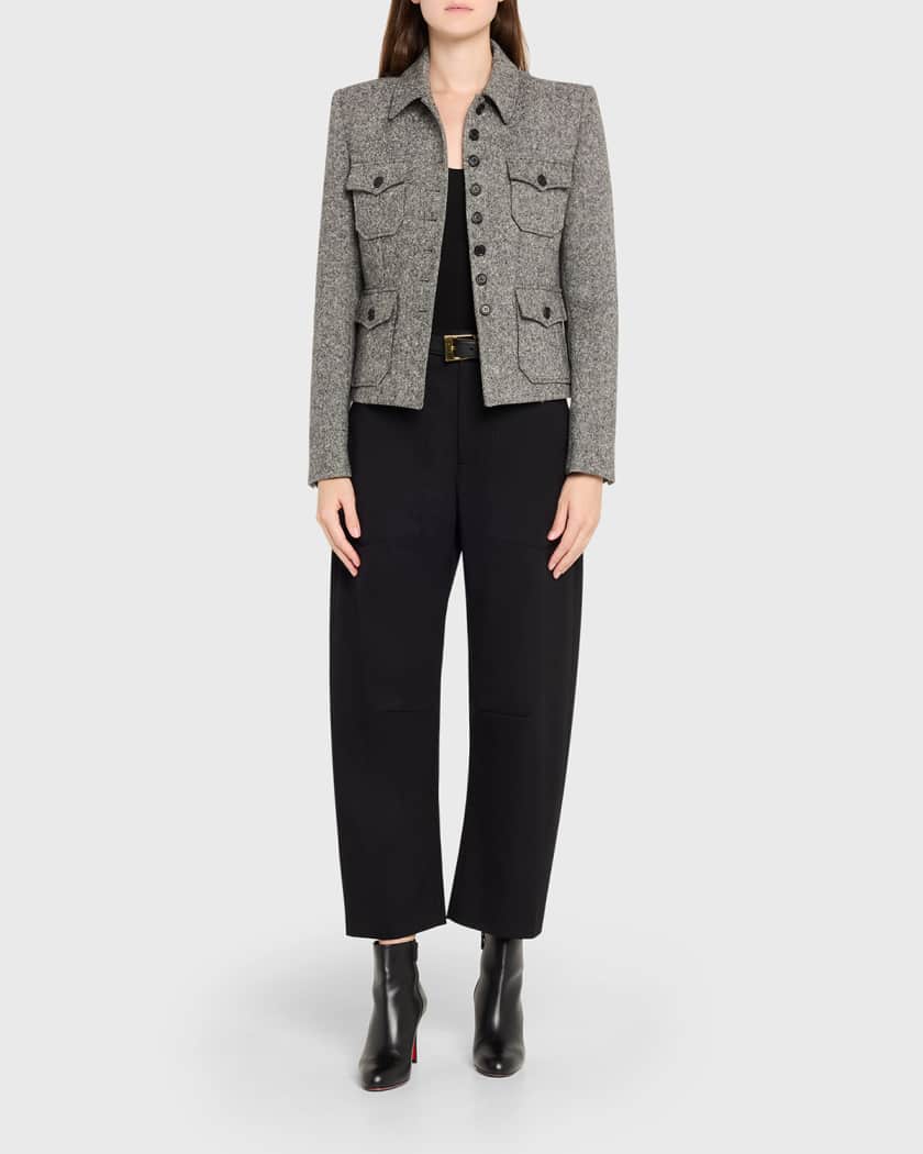 Nili Lotan Jamison Single-Breasted Utility Jacket | Neiman Marcus