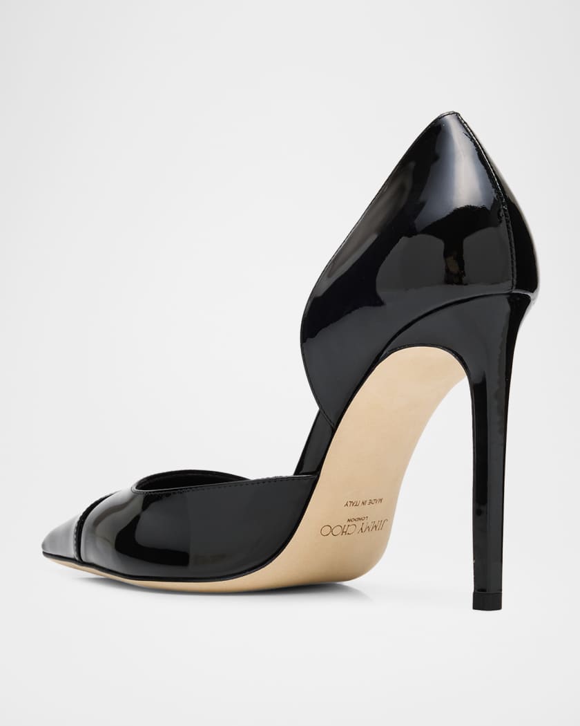 100mm Brigitte Patent Leather d'Orsay Pumps