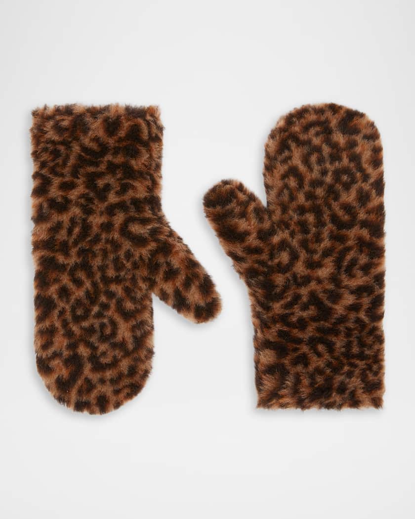 Max Mara Jacquard-Knit Alpaca & Wool Mittens | Neiman Marcus