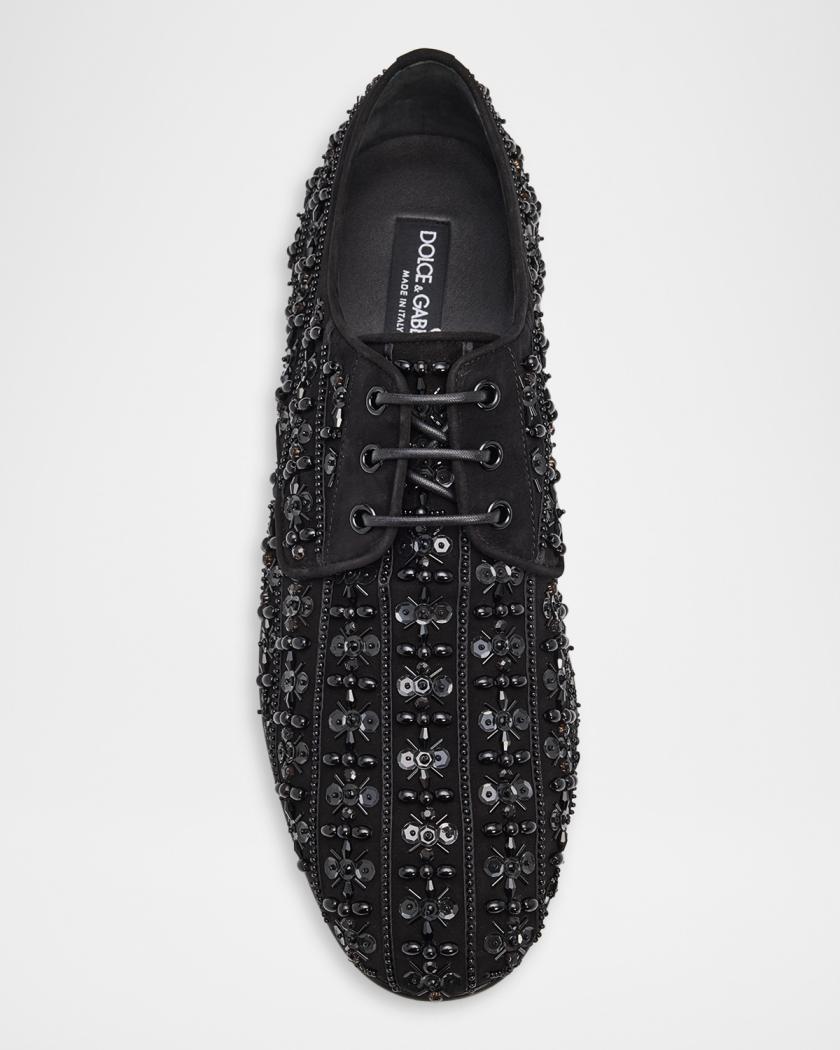 Dolce & Gabbana Men Gun embellished Suede Oxfords Dolce & Gabbana | Shoes | Dolce Gabbana Men Gun Embellished  main image 4