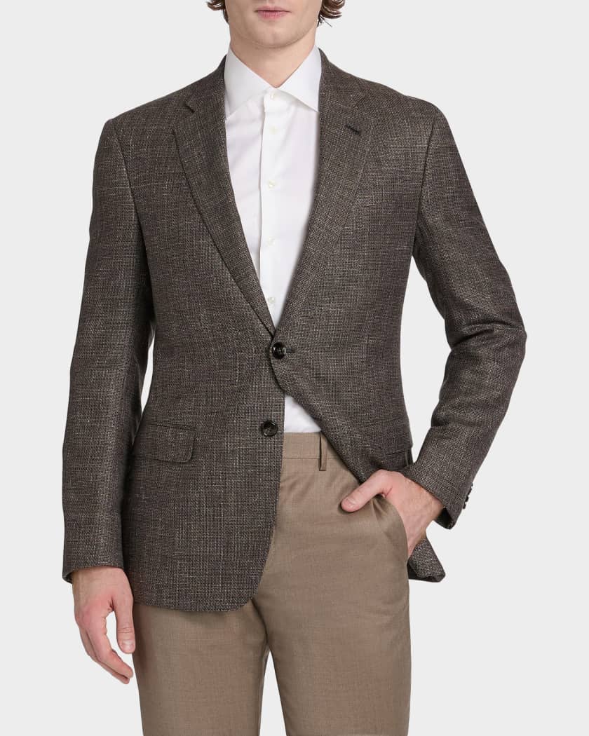 Giorgio Armani Wool-Silk-Linen Sport Coat | Neiman Marcus
