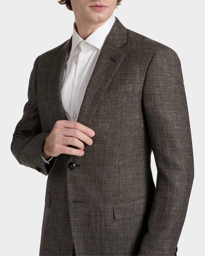 Giorgio Armani Wool-Silk-Linen Sport Coat | Neiman Marcus
