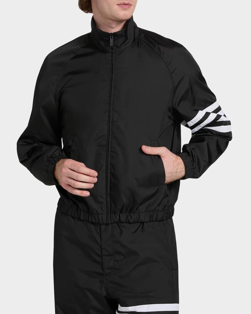 【正規品】THOM BROWNE x Neiman Marcus ジャケット S Thom Browne Men's Striped Leather Varsity Jacket | Neiman Marcus