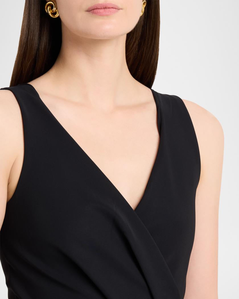 Robe Drapée épaule BCBG Simone Noire - Taille S - Neuve Avec étiquette - Longue Maxi - Sans Manches