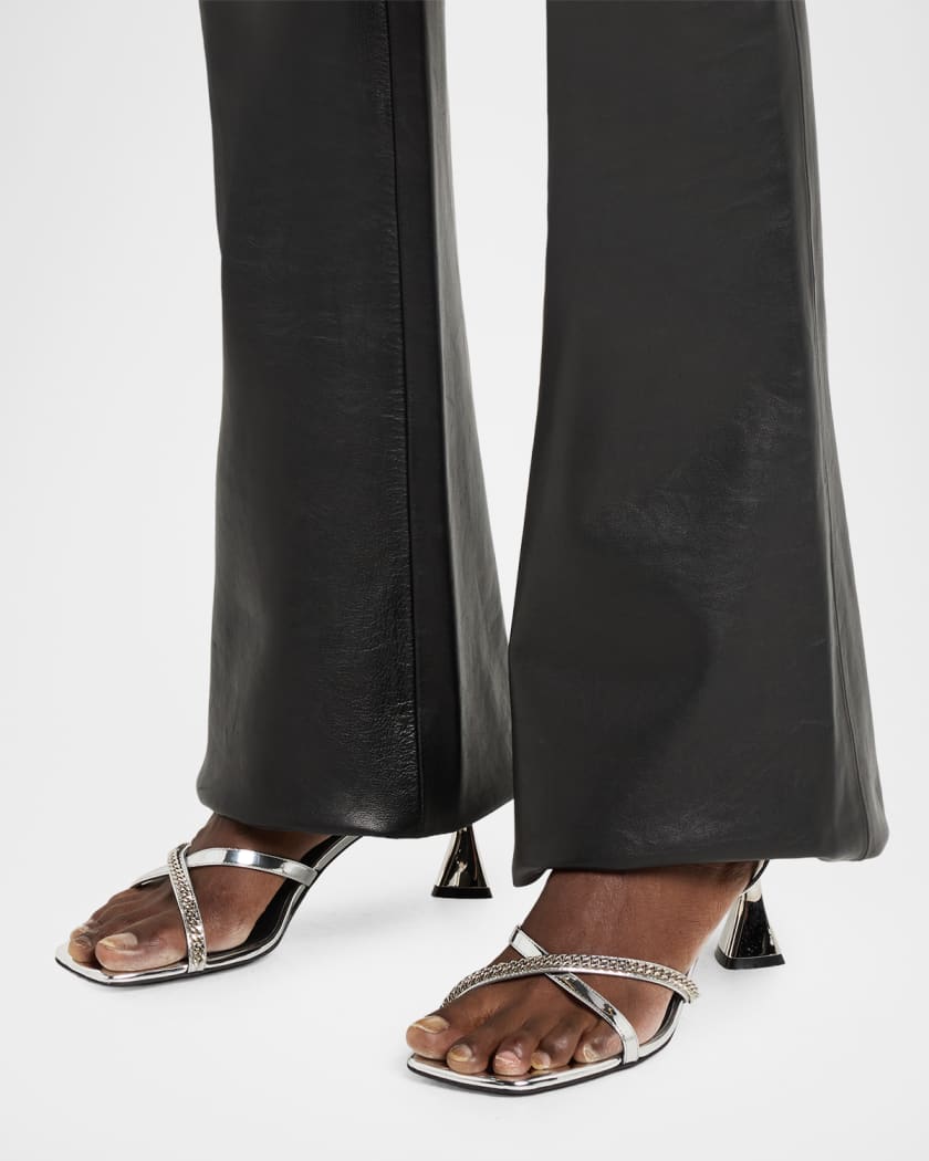 Stella McCartney 65mm Elsa Metallic Sandals | Neiman Marcus