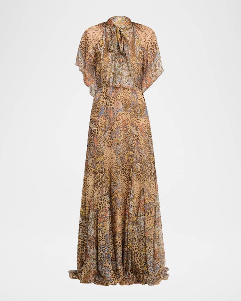 brown polka dot dress for women Brown Polka Dot Puff Sleeve Ottillie Midi Dress main image 1