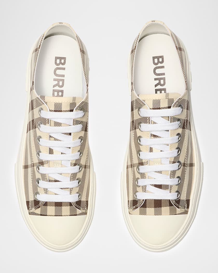 Burberry Jack Check Low-Top Sneakers | Neiman Marcus