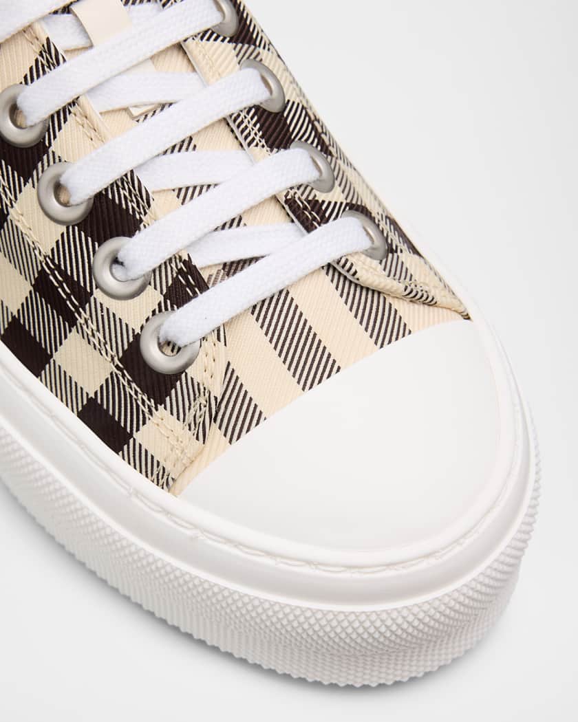 エース　バーバリー Burberry Jack Check Low-Top Sneakers | Neiman Marcus