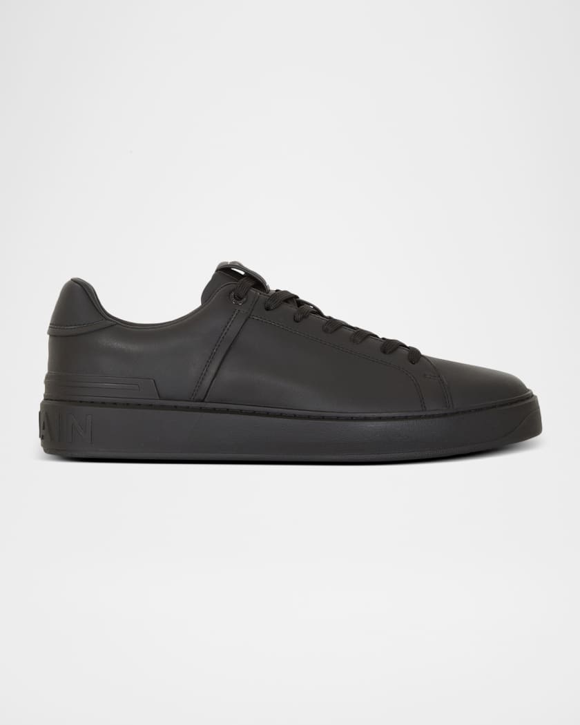 日本未発売 Balmain スニーカー B-Court sneakers Balmain Men's B-Court Leather Low-Top Sneakers | Neiman Marcus