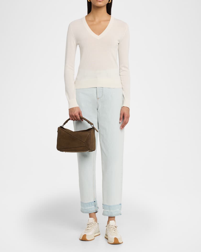 Loewe Puzzle Small Top-Handle Bag in Smooth Leather | Neiman Marcus