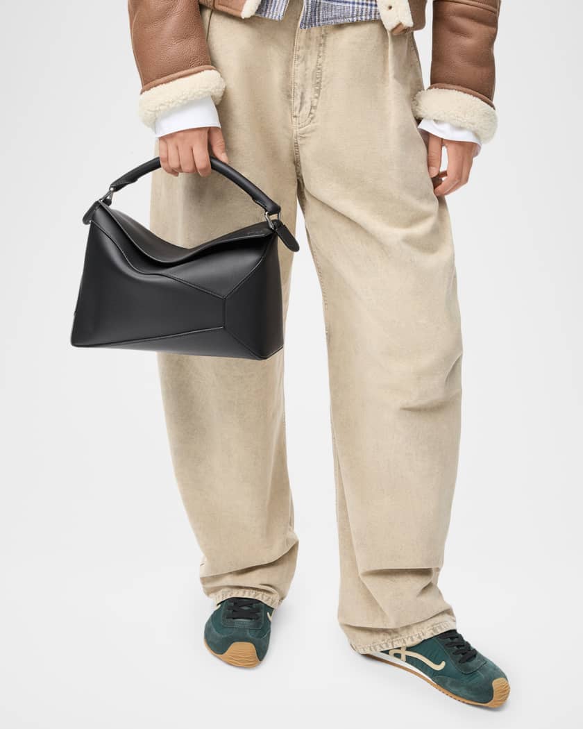 Loewe Puzzle Edge Medium Top-Handle Bag in Leather | Neiman Marcus