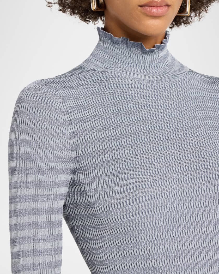 【美品】PROENZA SCHOULER 長袖ニット　シルク55％　定価6万 Proenza Schouler White Label Phyllis Knit Turtleneck | Neiman Marcus