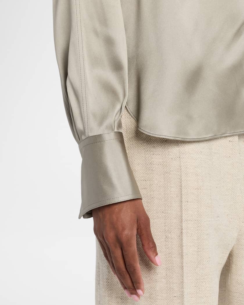 BRUNELLO CUCINELLI☆モニーレブラウス☆ Brunello Cucinelli モニーレ ブラウス | ホワイト | FARFETCH JP