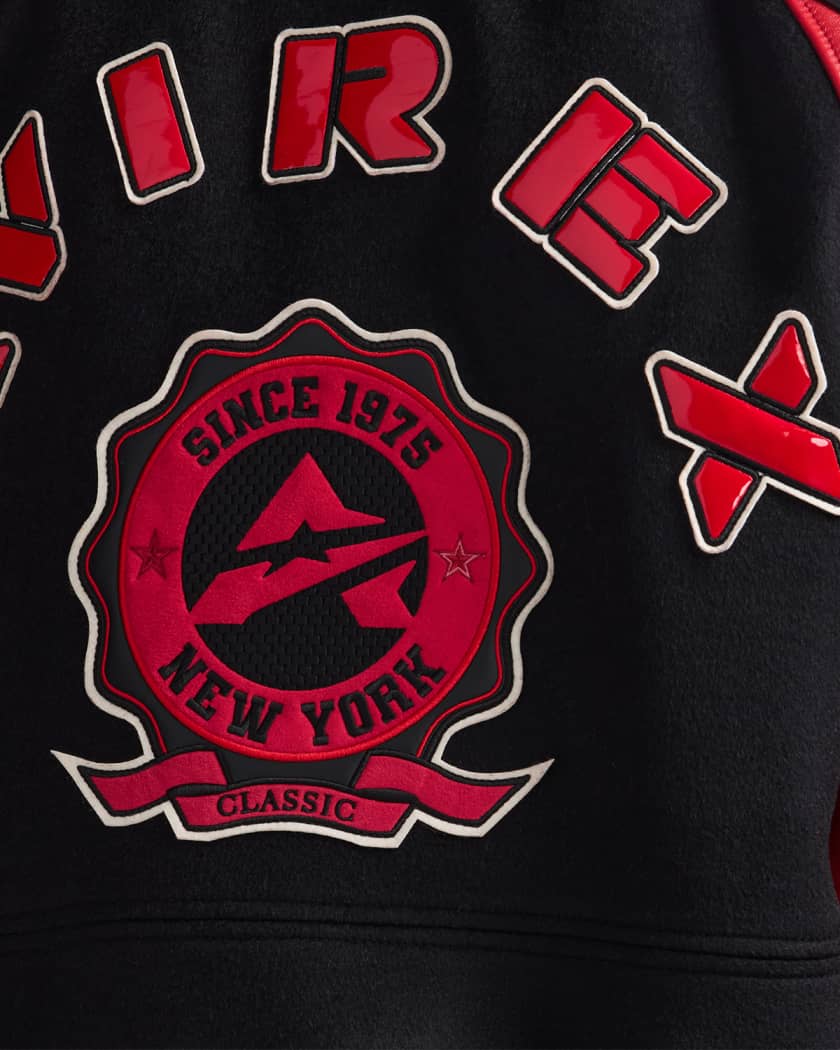 Men's Classic Wool Leather Varsity Jacket