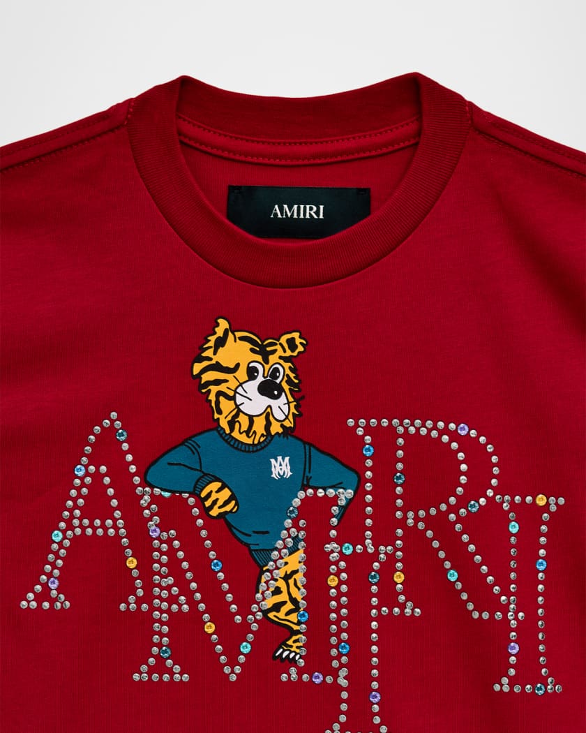 Kid's Amiri Staggered Tiger T-Shirt, Size 4-12