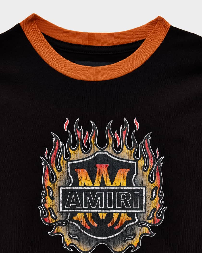 Amiri Kid's MA Flames Cotton T-Shirt, Size 4-12 | Neiman Marcus