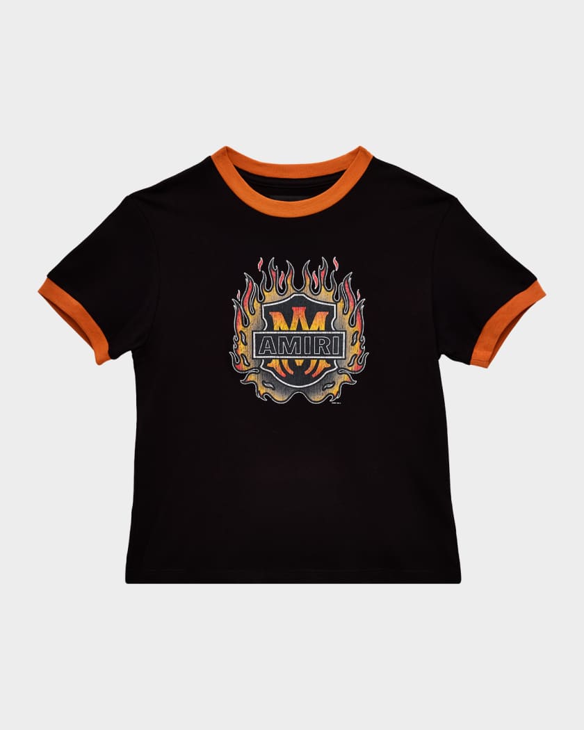 Amiri Kid's MA Flames Cotton T-Shirt, Size 4-12 | Neiman Marcus