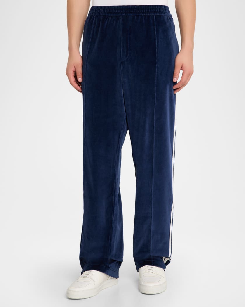 Adidas x Wales Bonner Men's Velour Track Pants | Neiman Marcus