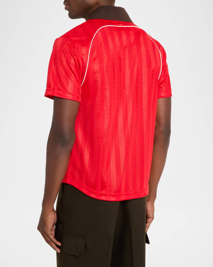 Adidas x Wales Bonner Men's Jacquard Football T-Shirt | Neiman Marcus