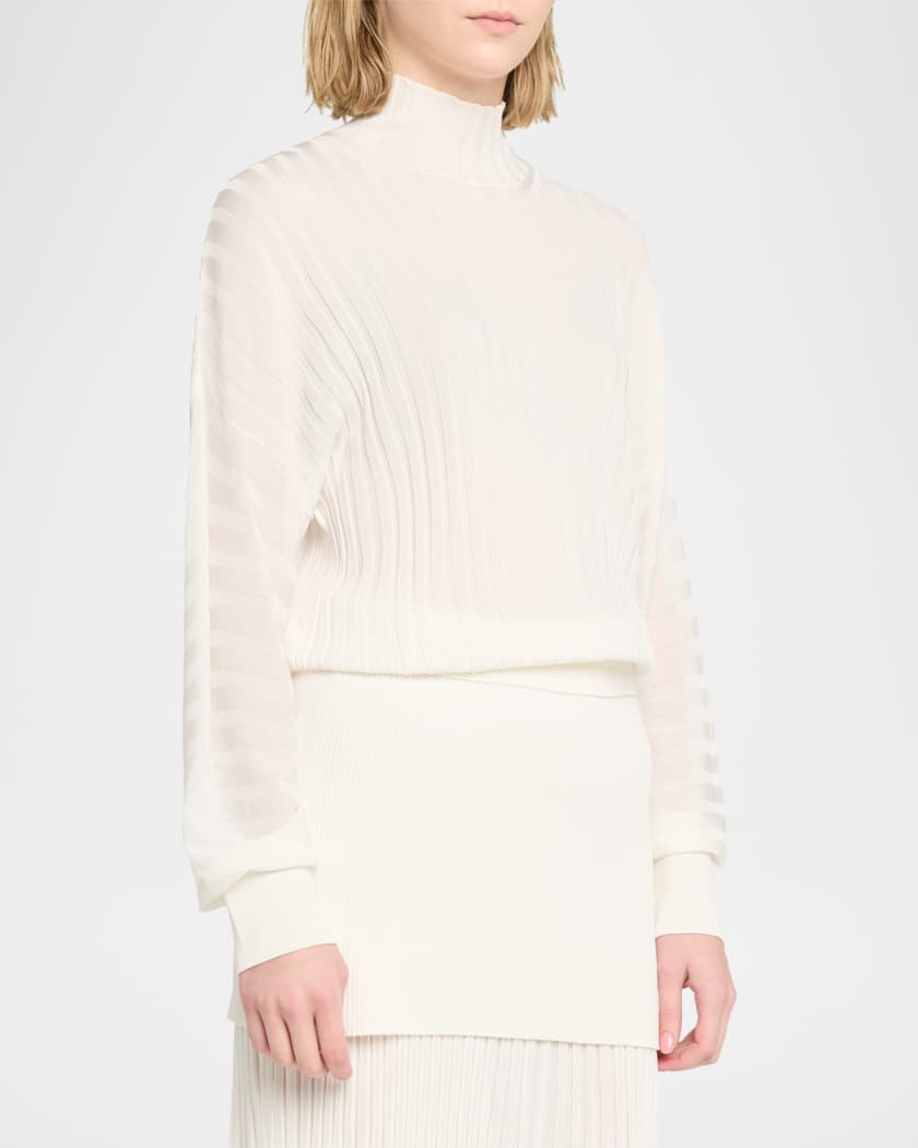 Proenza Schouler Luiza Rib-Knit Turtleneck Sweater | Neiman Marcus