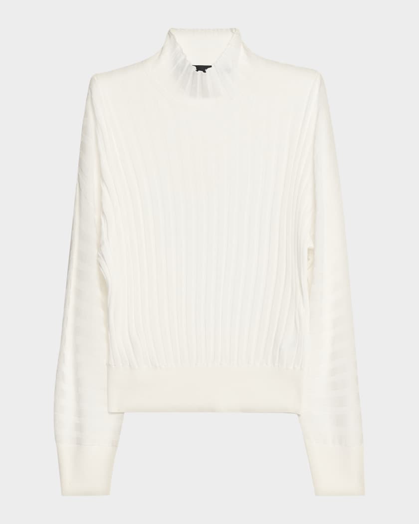 Proenza Schouler Luiza Rib-Knit Turtleneck Sweater | Neiman Marcus