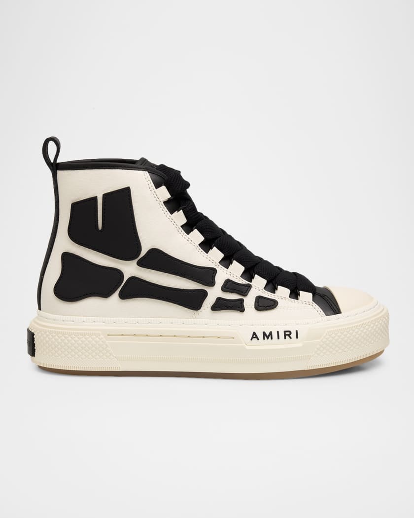 Amiri Men's Skel Court Hi Canvas & Leather High-Top Sneakers