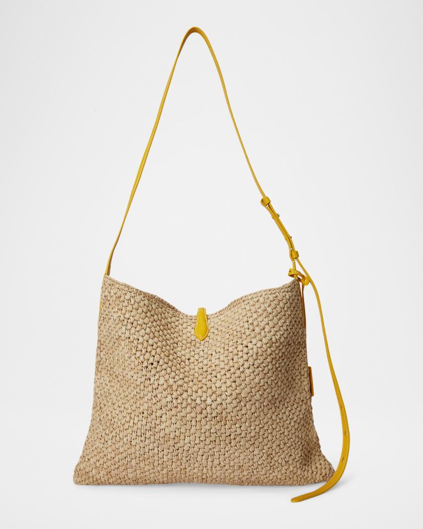 Polo Ralph Lauren Polo Play Raffia Messenger Bag | Neiman Marcus
