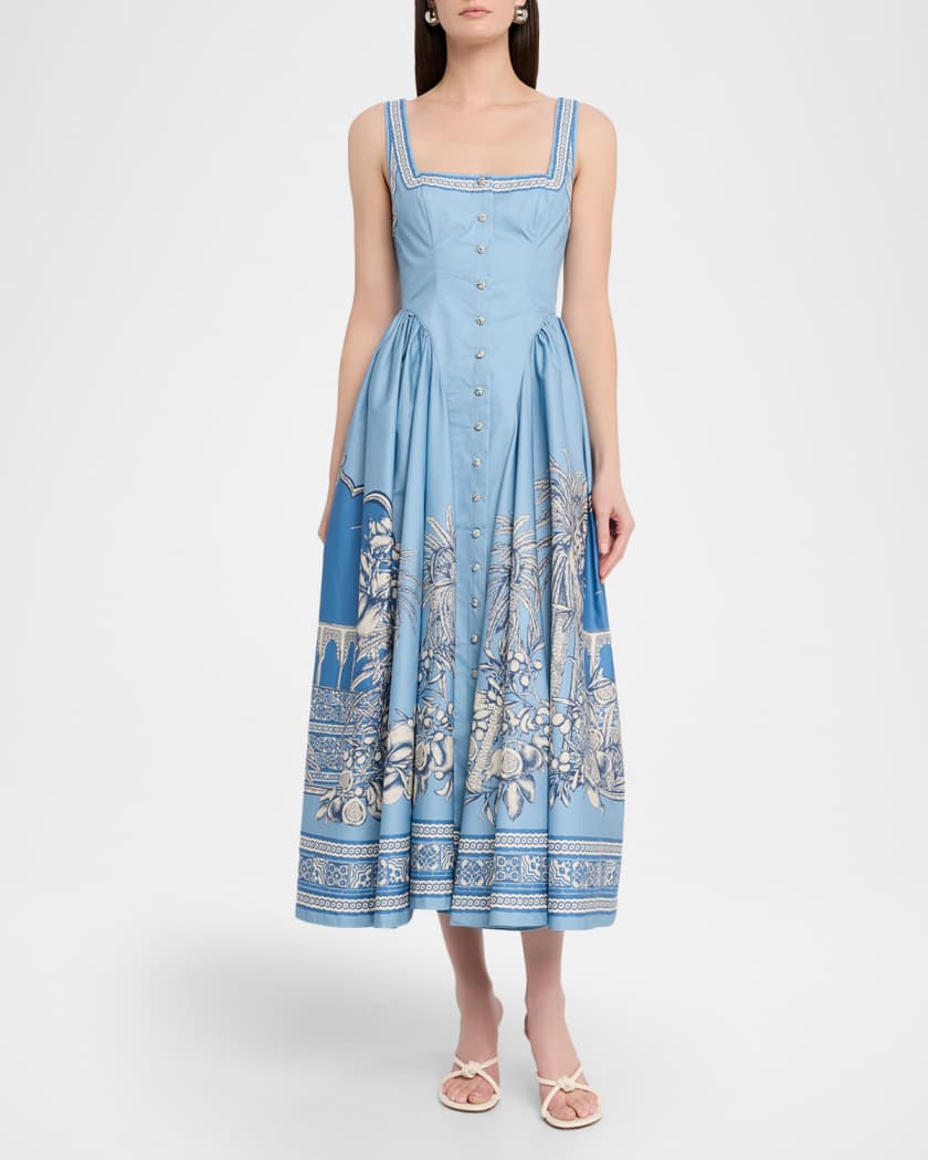ALEMAIS Villa Romantica Midi Dress