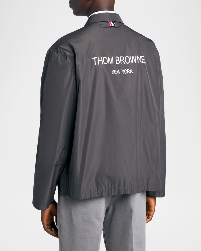 【正規品】THOM BROWNE x Neiman Marcus ジャケット S Thom Browne Men's Striped Leather Varsity Jacket | Neiman Marcus