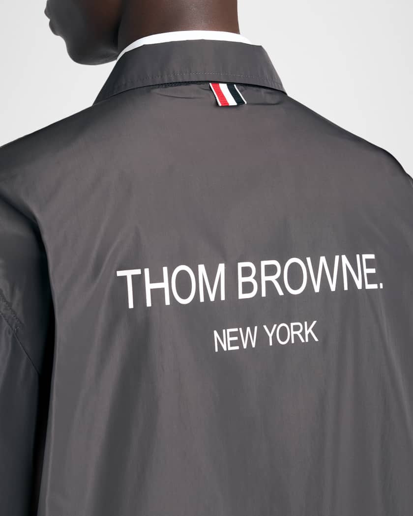 【正規品】THOM BROWNE x Neiman Marcus ジャケット S Thom Browne Men's Striped Leather Varsity Jacket | Neiman Marcus