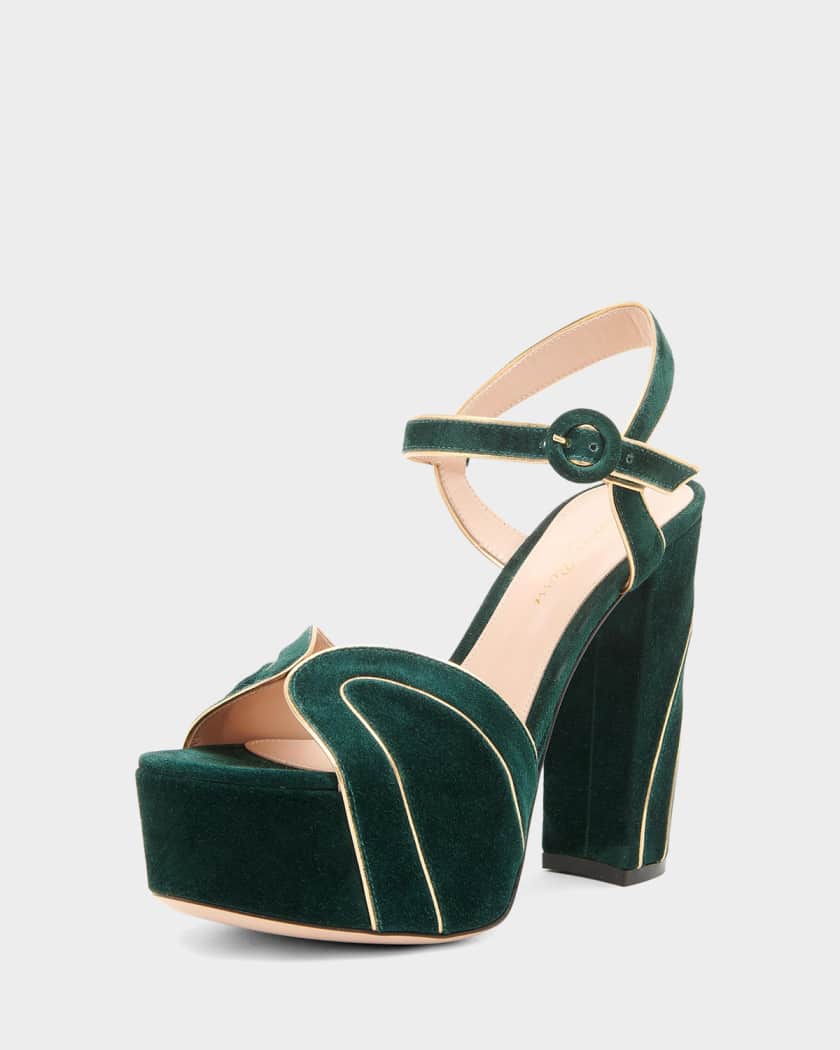 Gianvito Rossi 120mm Suede Platform Sandals | Neiman Marcus