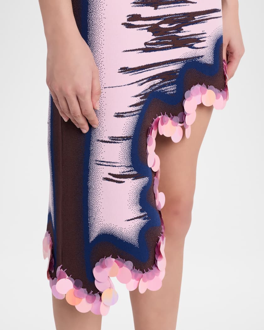 Robin Wavy High-Low Reversible Midi Dress