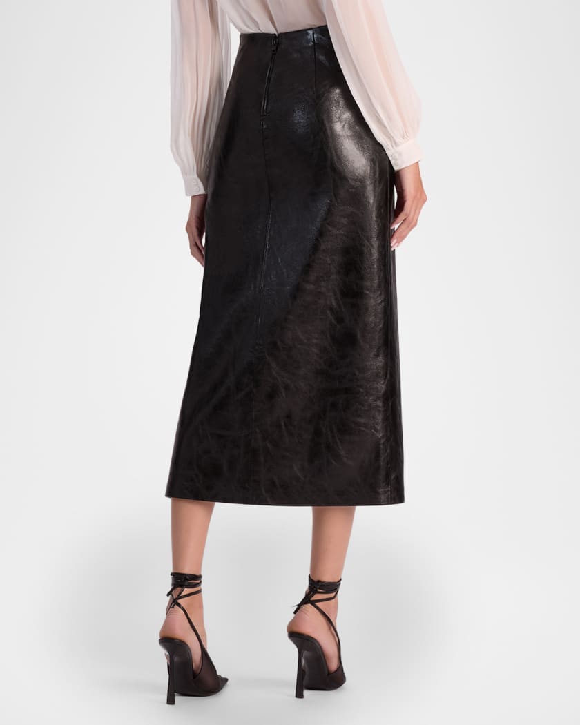 Maeve Vegan Leather Slip Skirt