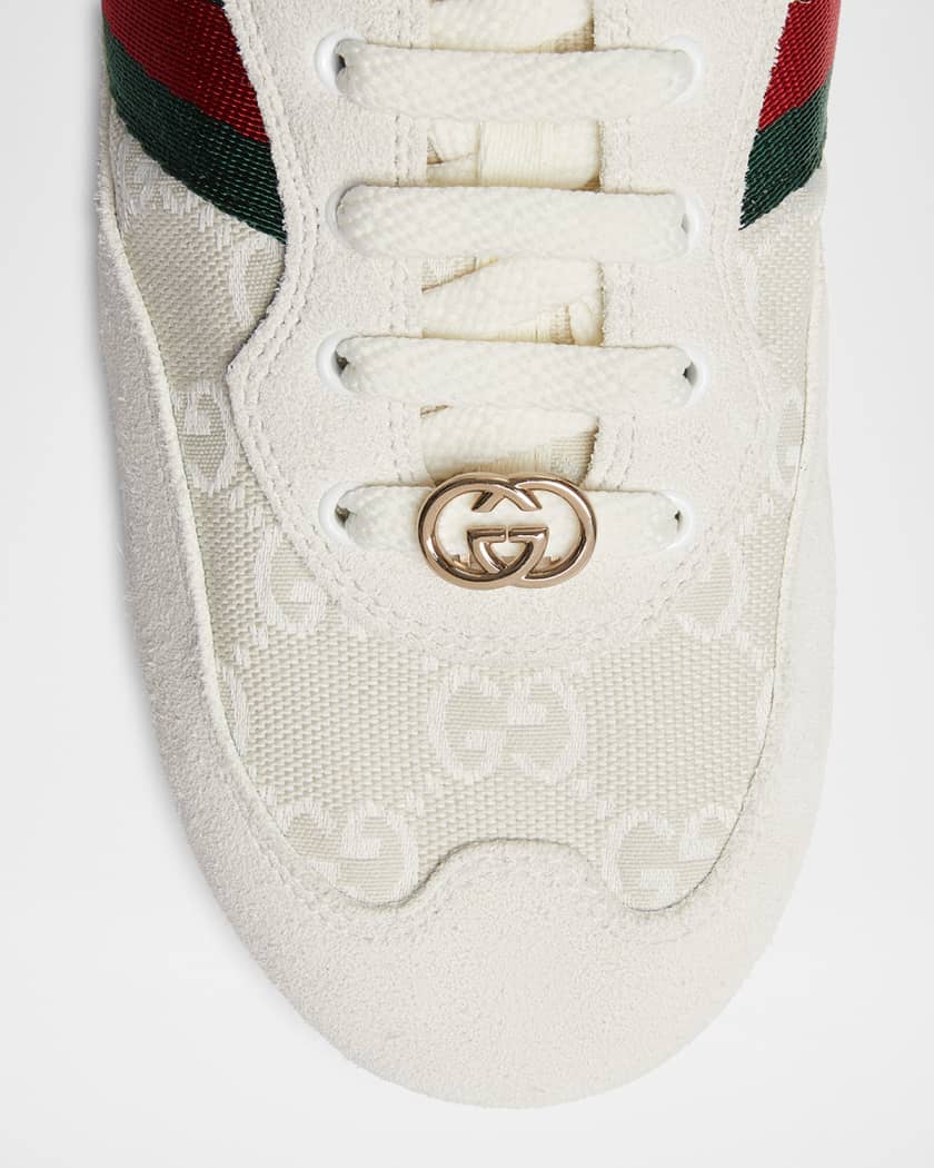 Gucci Gucci Shift Canvas Low-Top Sneakers | Neiman Marcus