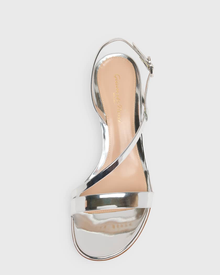 45mm Betsy Metallic Leather Sandals | Neiman Marcus