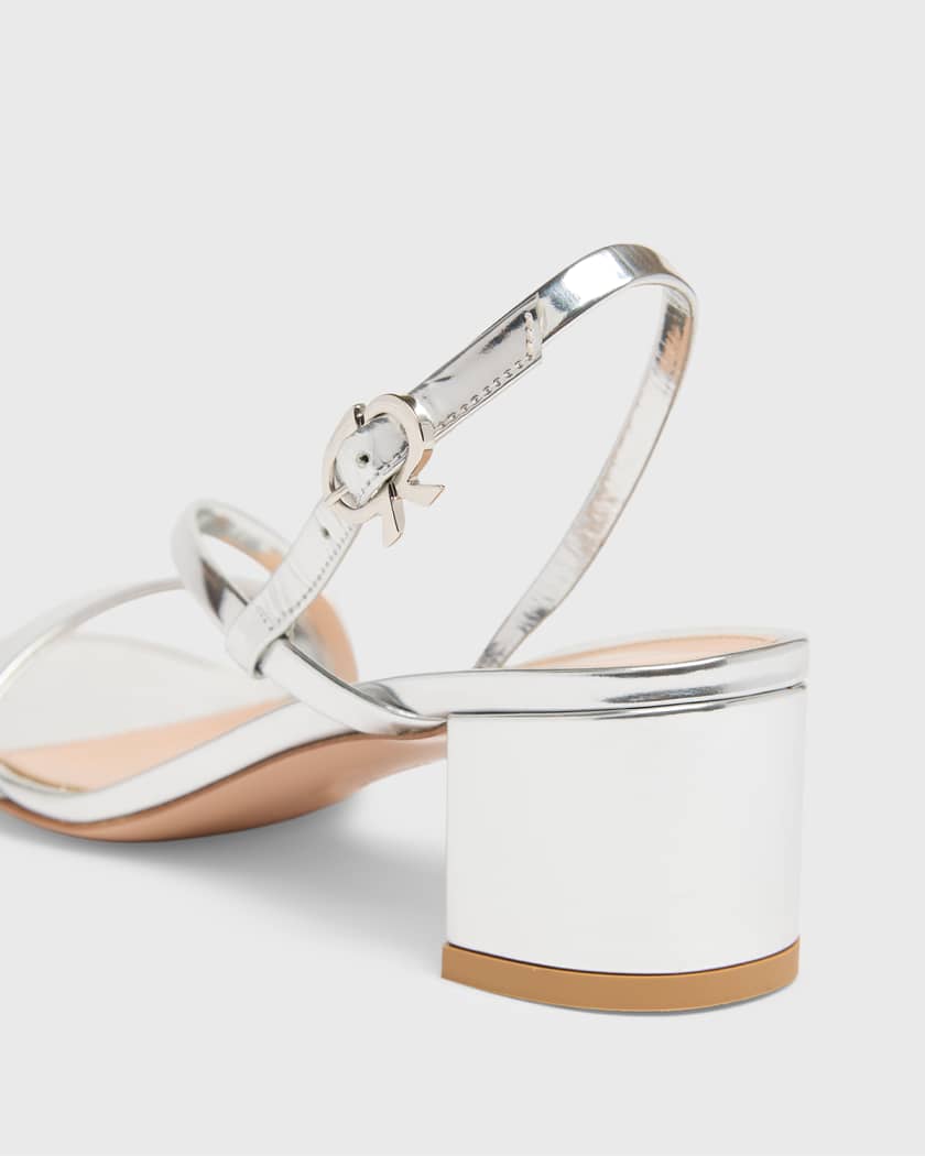 45mm Betsy Metallic Leather Sandals | Neiman Marcus