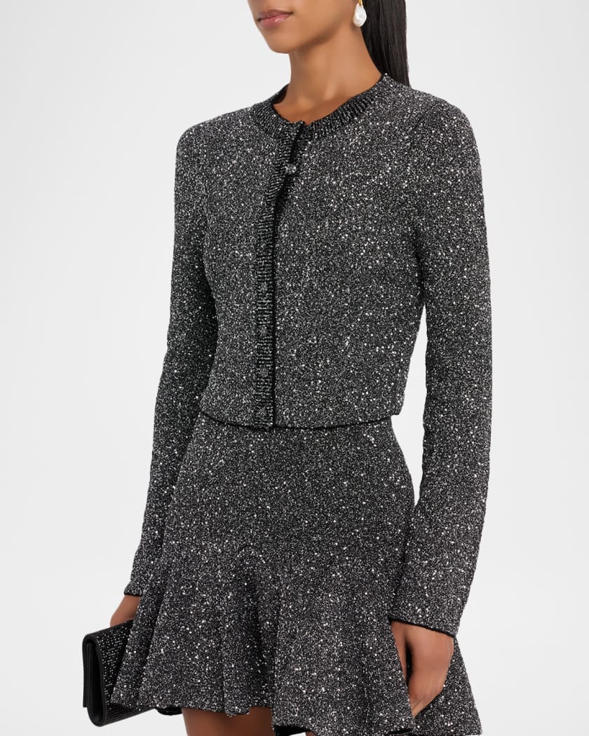 LoveShackFancy Ferra Sequined Knit Cardigan | Neiman Marcus