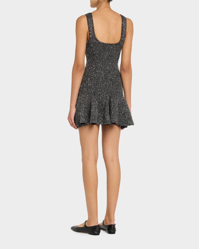 Sarajane Sequined Stretch Knit Mini Dress