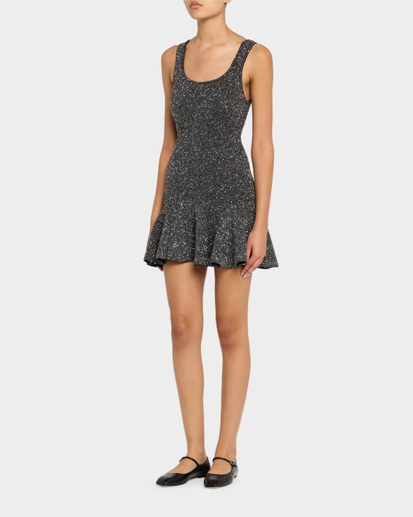 Sarajane Sequined Stretch Knit Mini Dress
