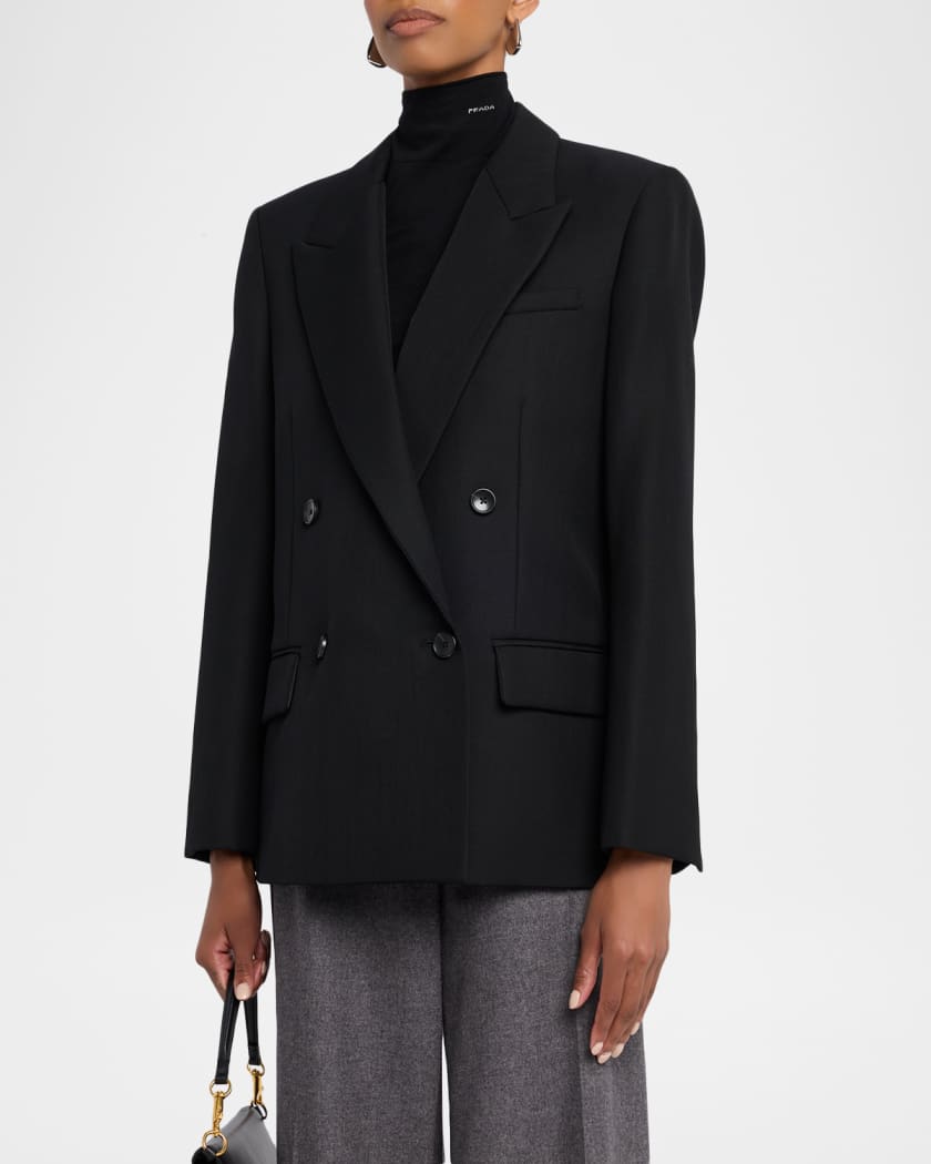 TWP Harper Stretch Wool Double-Breasted Blazer | Neiman Marcus