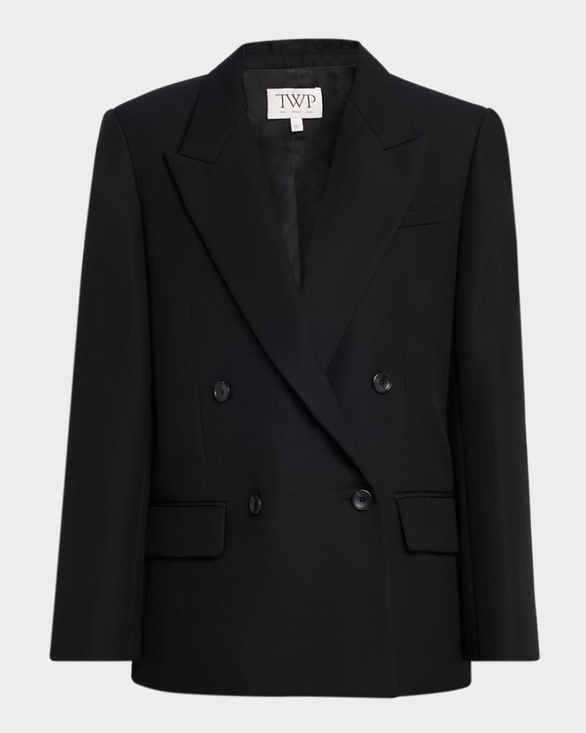 ハーリップトゥー　Double Breasted Classic Blazer TWP Harper Stretch Wool Double-Breasted Blazer | Neiman Marcus