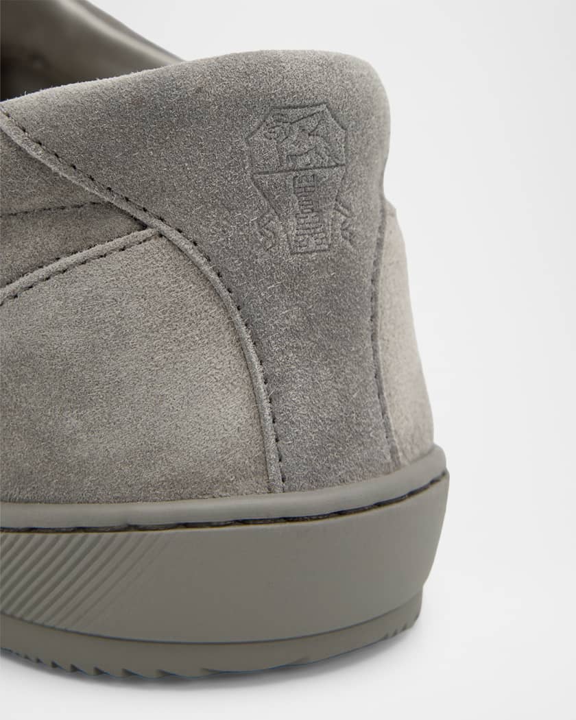 Brunello Cucinelli Men's Unlined Suede Low-Top Sneakers | Neiman