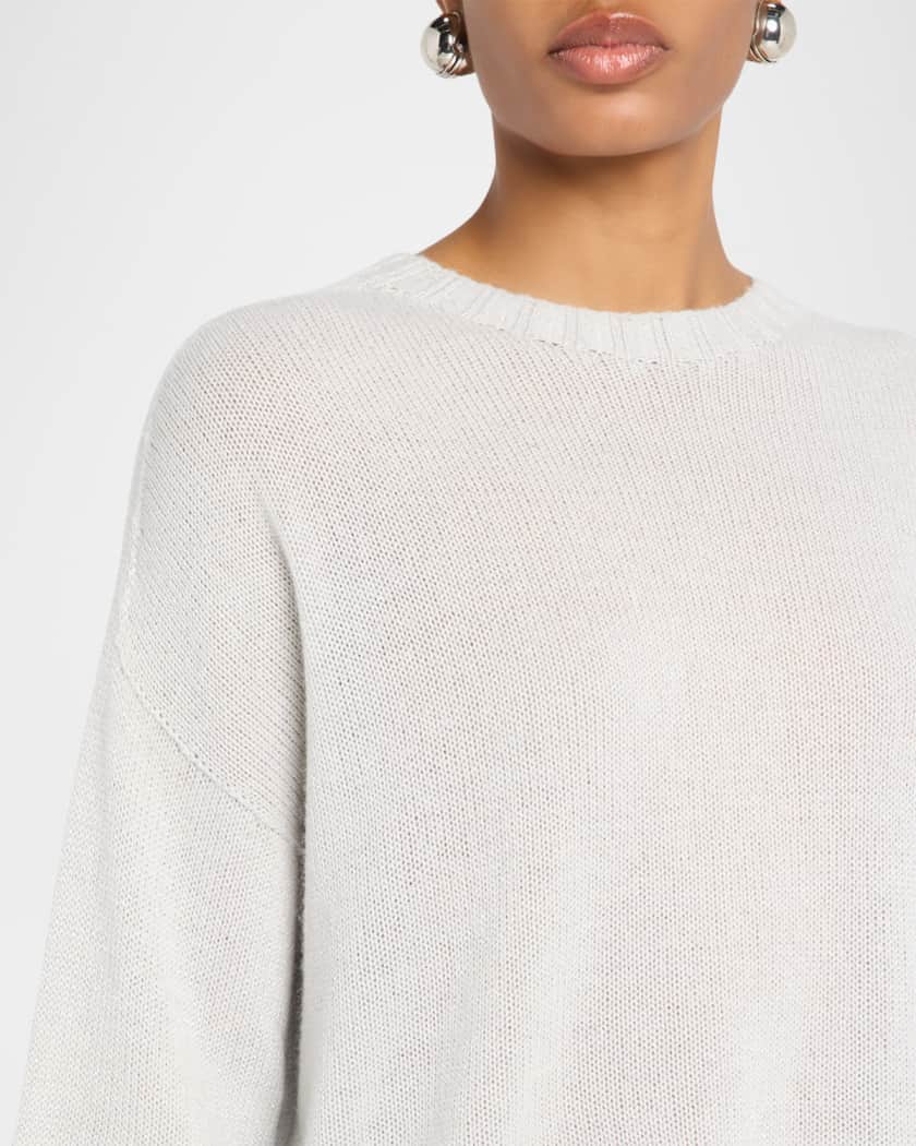 FABIANA FILIPPI 3/4-Sleeve Shimmer Knit Sweater | Neiman Marcus