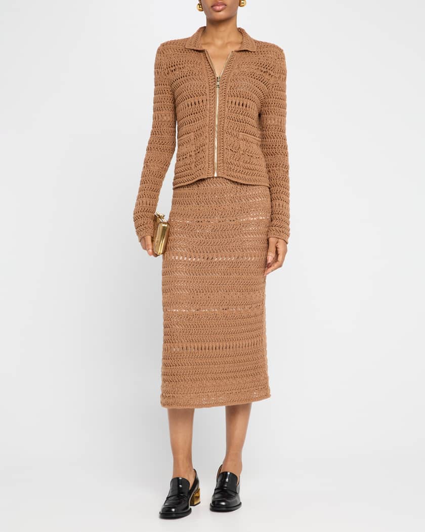 FABIANA FILIPPI Zip-Front Sequin Knit Jacket | Neiman Marcus