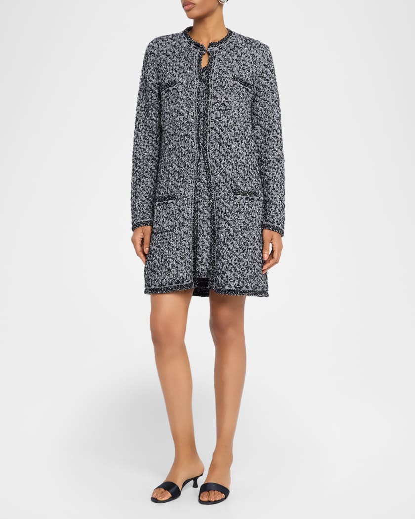 FABIANA FILIPPI Oversized Sequin Tweed Coat | Neiman Marcus