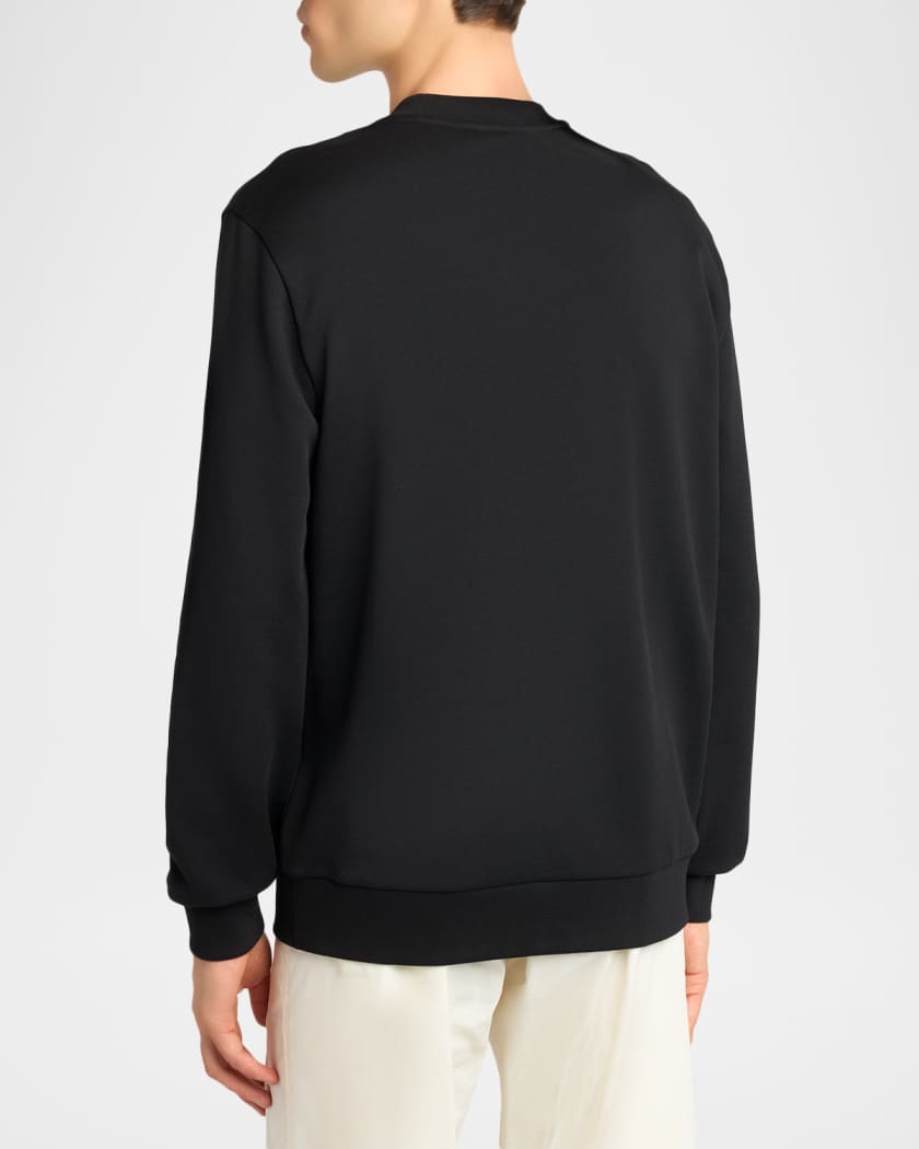 新品 MONCLER Logo Patch Cotton SweatshirtL Moncler: Black Logo Patch Cotton Sweatshirt | SSENSE